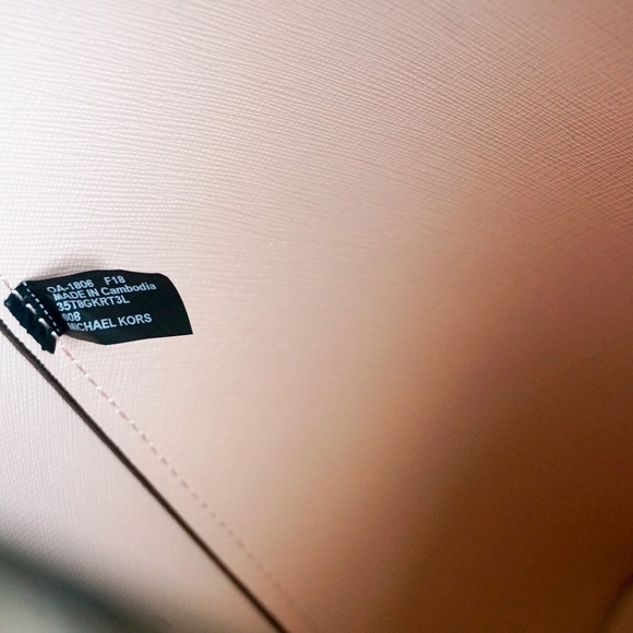 Michael Kors Karson LG Leather Tote Pastel Pink - Picture 6 of 8